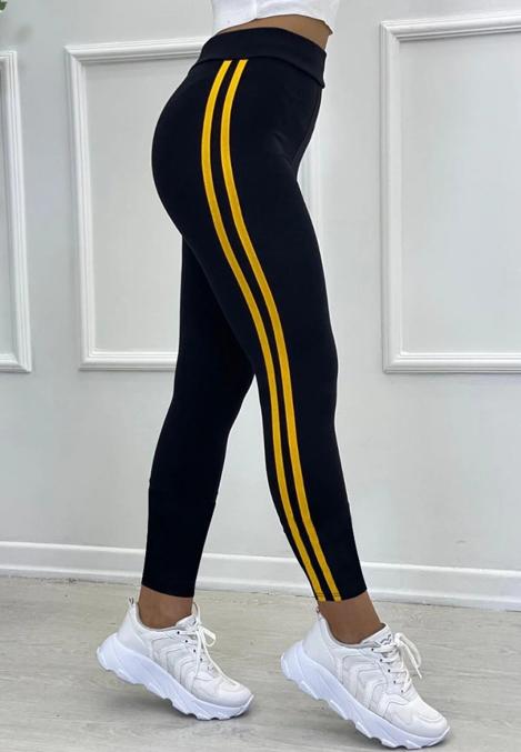 Colanti vatuiti,negri,cu dungi,galbene,Engros